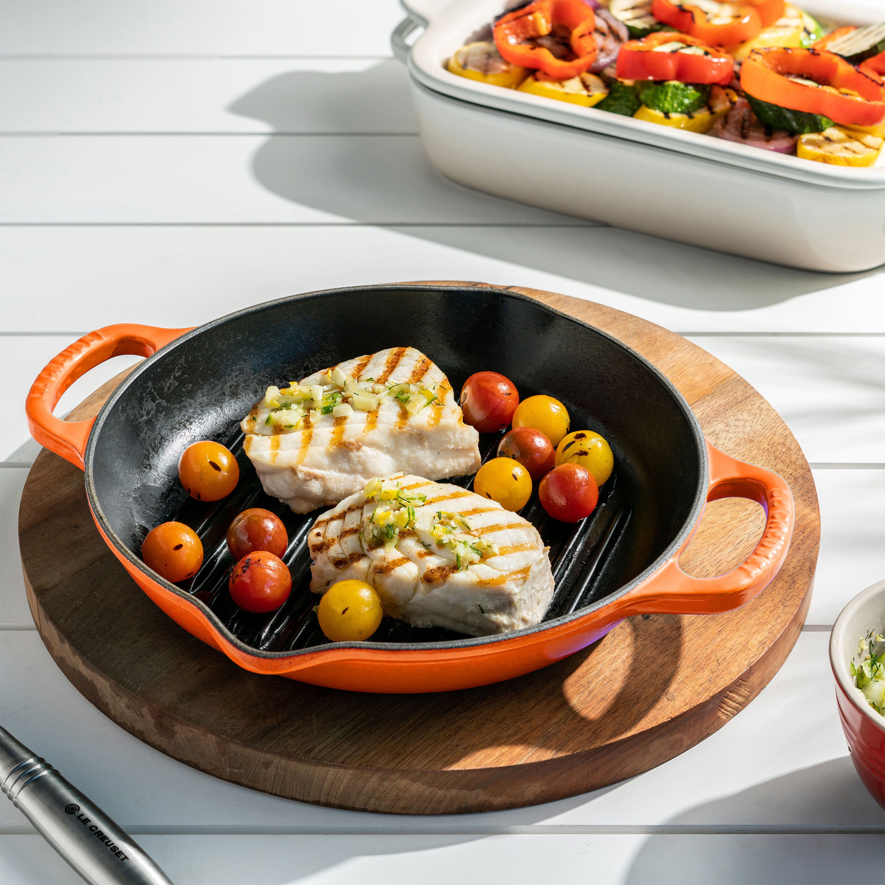 Le Creuset | Signature Deep Round Grill - Flame