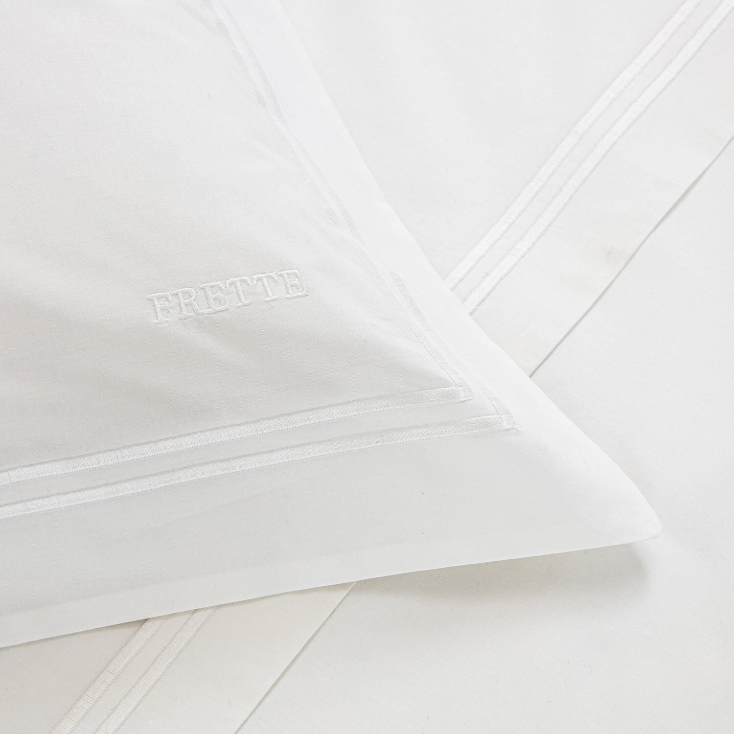 Frette | Hotel Classic Euro Sham - White&White