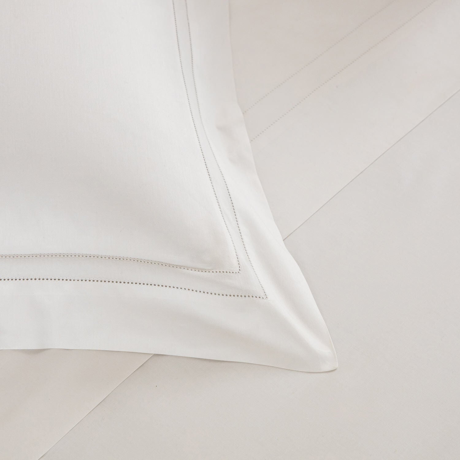 Frette | Doppio Ajour Taie d'oreiller Standard - Blanc