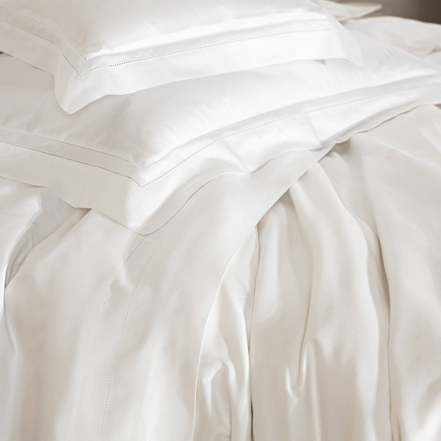 Frette | Doppio Ajour Taie d'oreiller Standard - Blanc