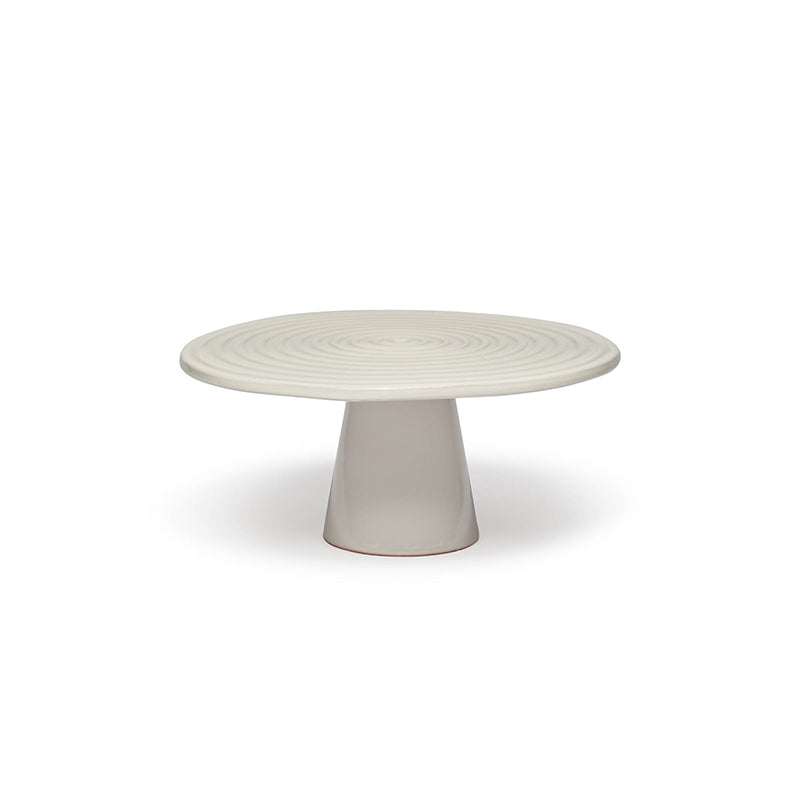 Maison Lipari Food Stand Medium | White Ceramic D: 25 H: 11 cm  DUTCH DELUXES.