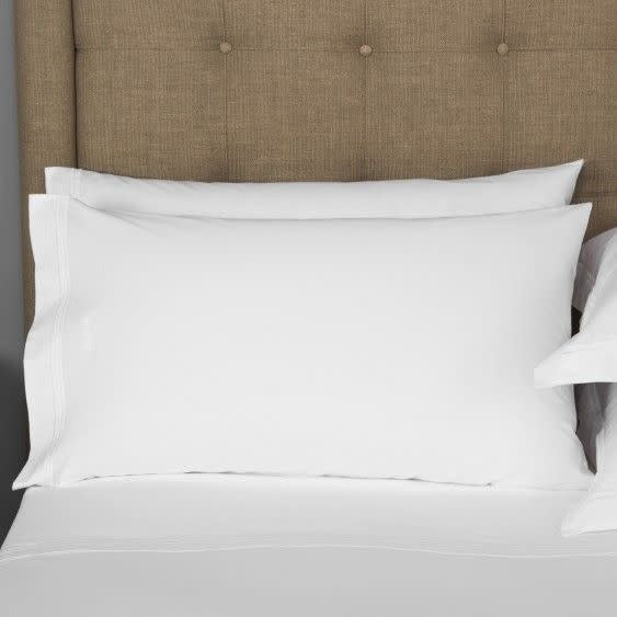 Maison Lipari Hotel Classic King Pillowcase Set of 2 |White&White Cotton| 50x102 cm  FRETTE.