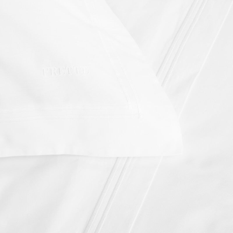 Maison Lipari Hotel Classic Queen Duvet Cover White / White  FRETTE.