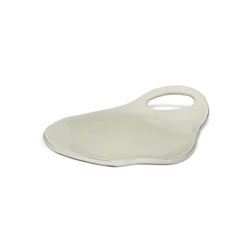 Maison Lipari Organic Lola Board Plate | White Ceramic 28x23.5 cm  DUTCH DELUXES.