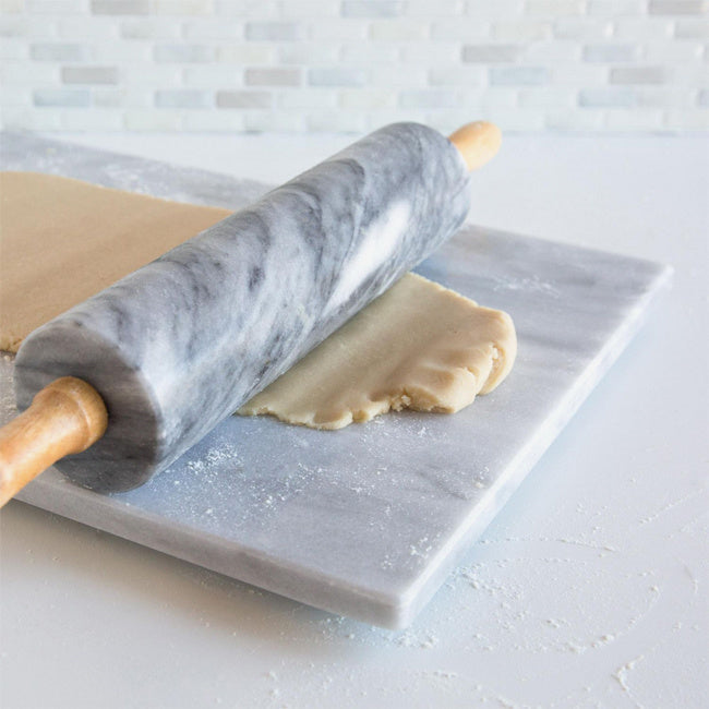 Maison Lipari White Marble Rolling Pin & Stand White  FOX RUN.