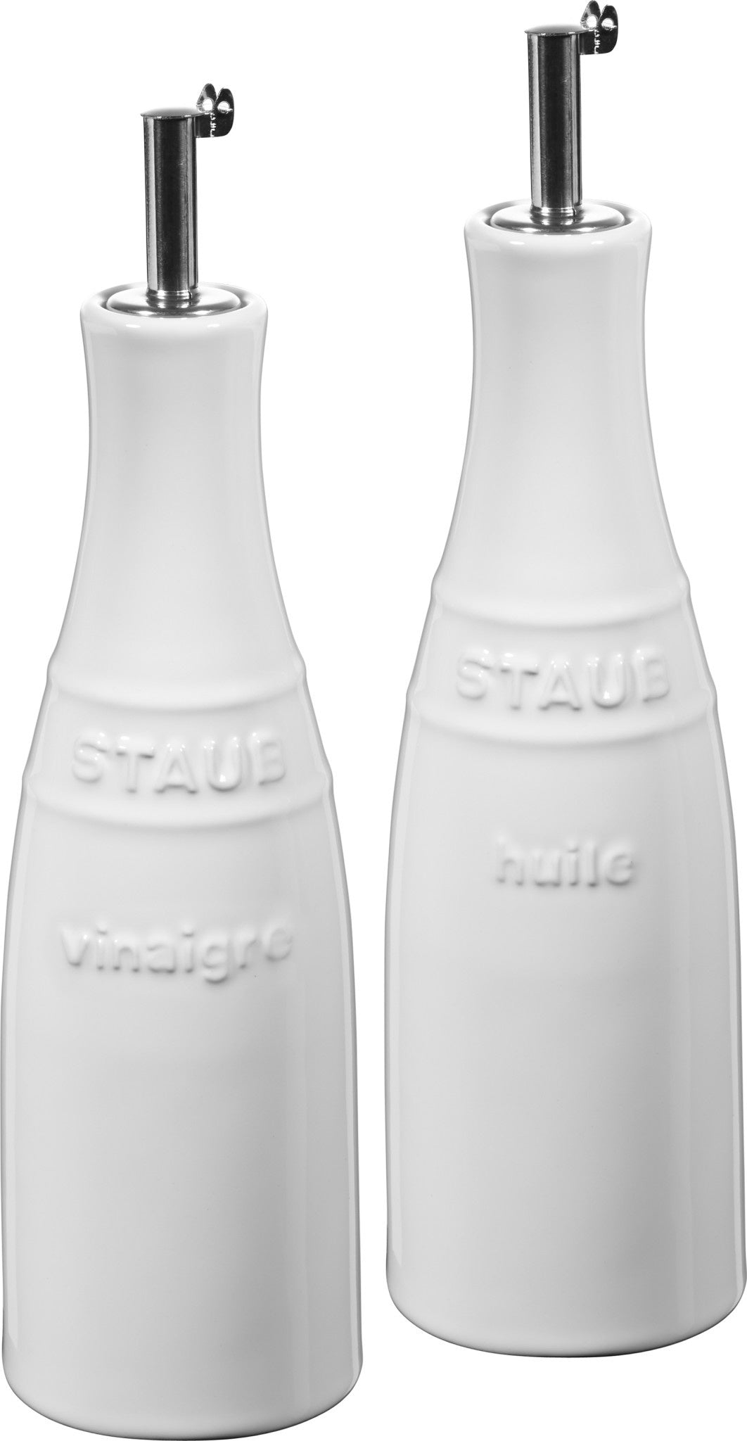 Maison Lipari Ceramic Oil & Vinegar Set White  STAUB.