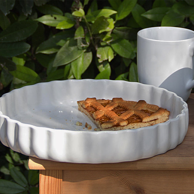 Maison Lipari Grande Scalloped Tart Dish - White  ASA GERMANY.