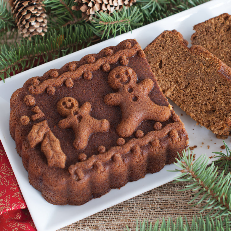 Maison Lipari Gingerbread Family Loaf Pan - Silver  NORDICWARE.