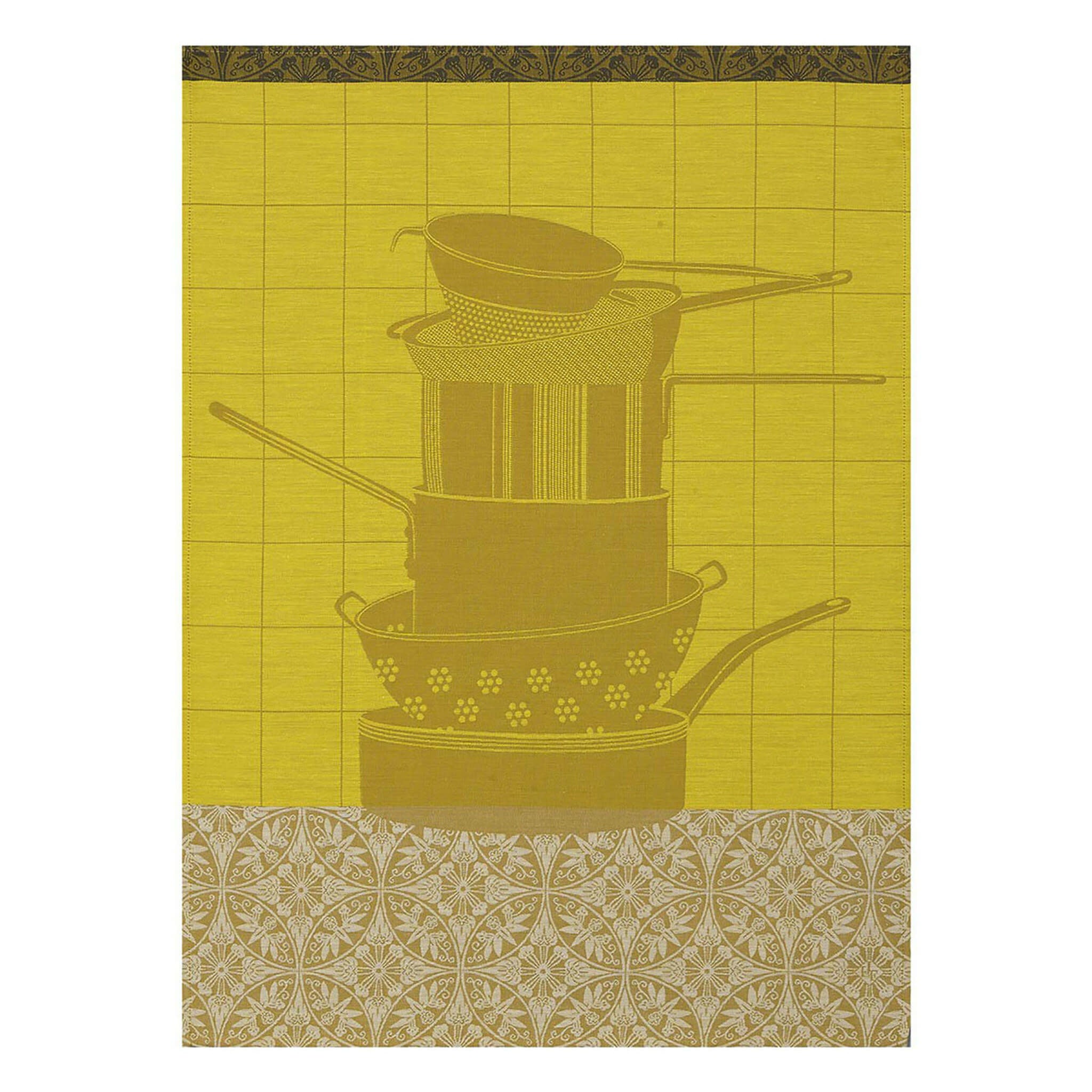 Maison Lipari Au Fourneau Tea Towel Copper 24 x 31''  LE JACQUARD FRANCAIS.