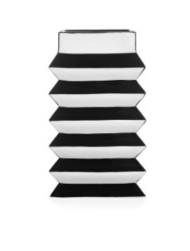 Vase à plis noir et blanc Jonathan Adler