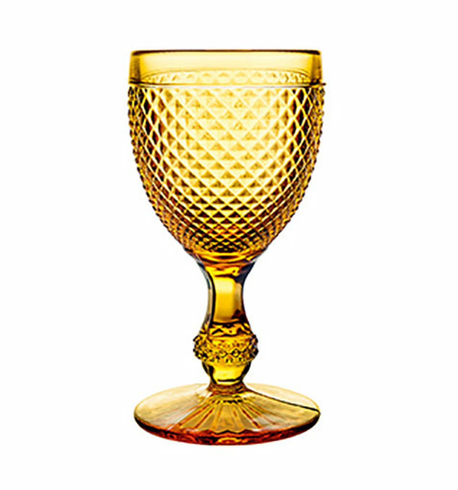 Maison Lipari Bicos Set Of 4 Water Goblets Amber 6.69x3.46  VISTA ALEGRE.