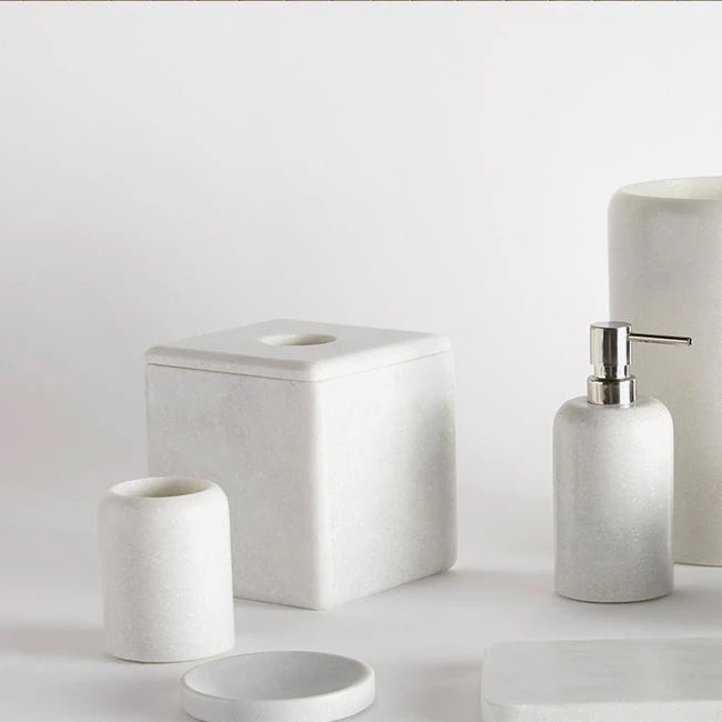 Maison Lipari Velina Marble Tissue Box Holder - Dove  SFERRA.