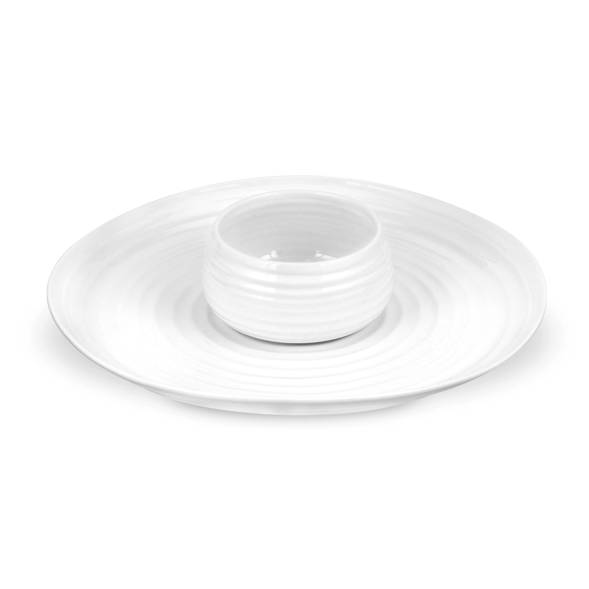 Maison Lipari SOPHIE CONRAN White Dipping Dish & Platter 12'' - 4.75''  PORTMEIRION.