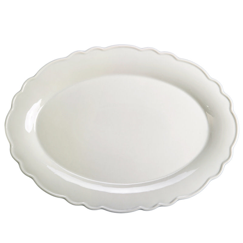 Maison Lipari BIA ''Pembrooke'' Oval Platter White Porcelain L: 11.5 in W: 16 in  BIA.