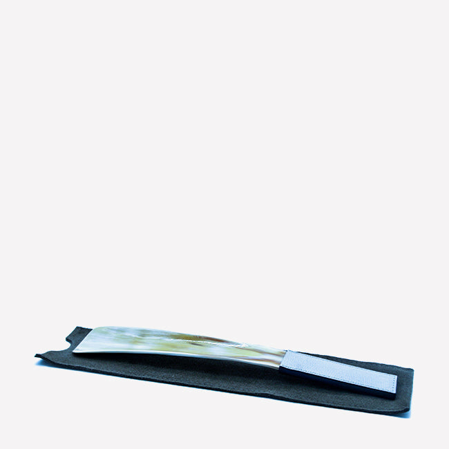 Maison Lipari GIOBAGNARA Corno Shoehorn Small Printed Calfskin Light Grey  GIOBAGNARA.