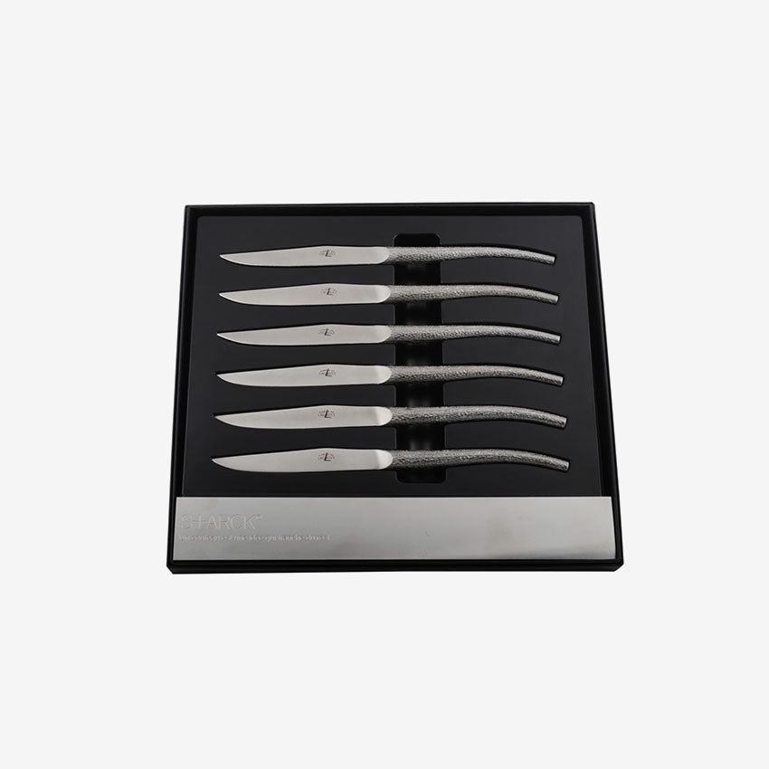 Forge de Laguiole | Philippe Starck 6 Table Knives, Full Handle, Stainless Steel