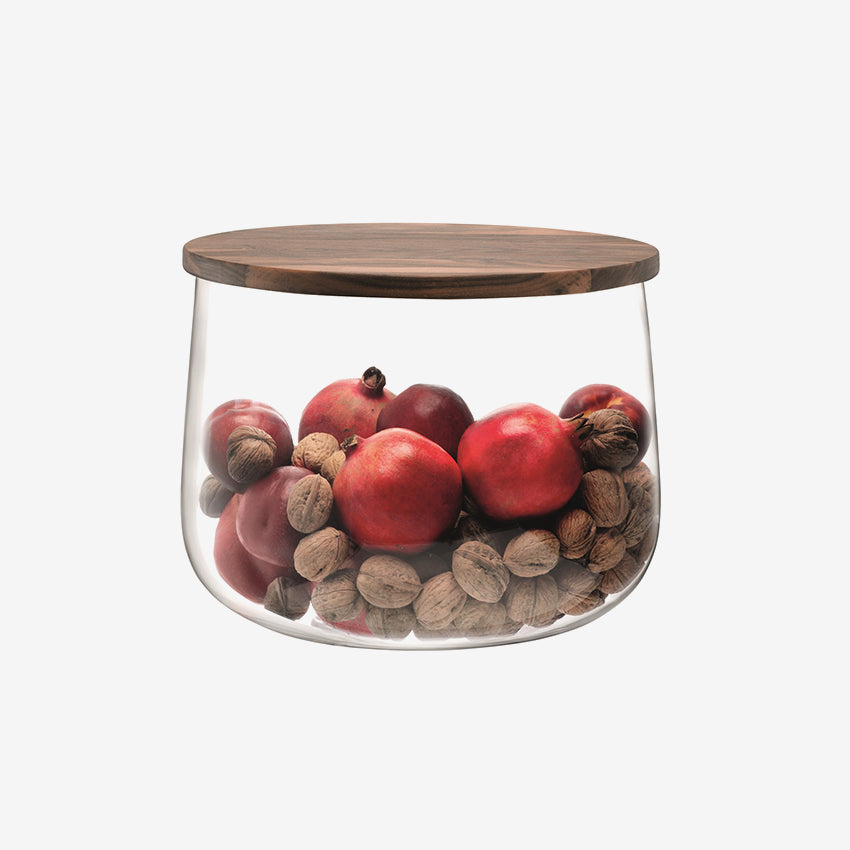 Lsa | City Bowl With Walnut Lid