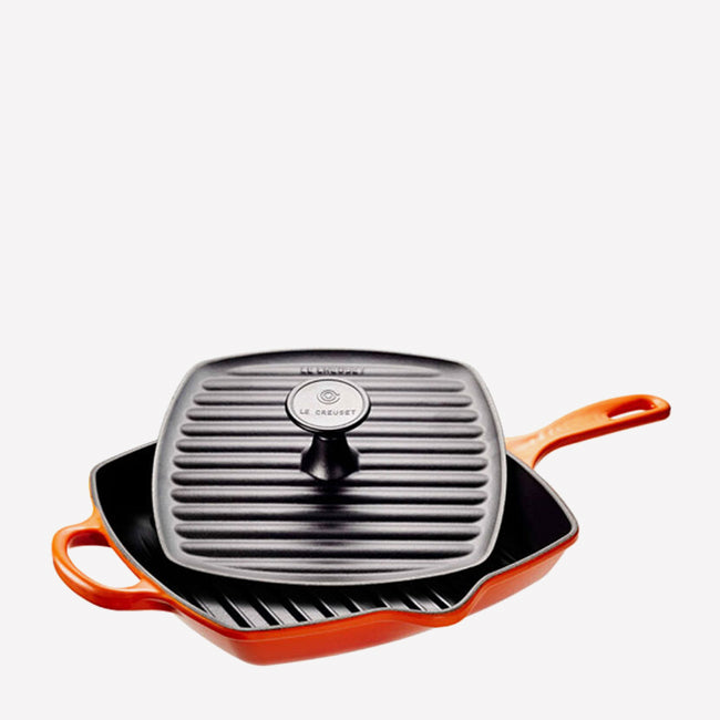 Maison Lipari Square Skillet Grill and Panini Press Set - 26cm  LE CREUSET.