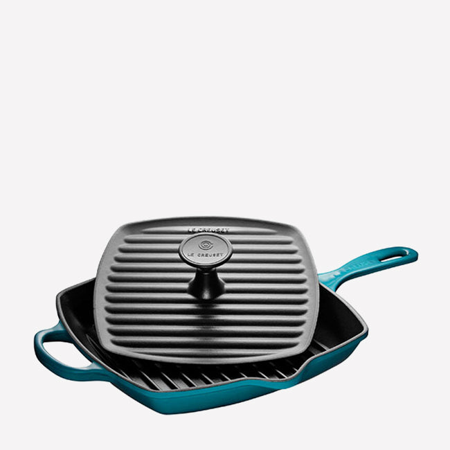 Maison Lipari Square Skillet Grill and Panini Press Set - 26cm  LE CREUSET.