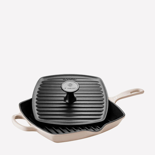 Maison Lipari Square Skillet Grill and Panini Press Set - 26cm  LE CREUSET.