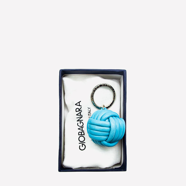 Maison Lipari GIOBAGNARA - Nodo Keyring Nappa - Turquoise  GIOBAGNARA.