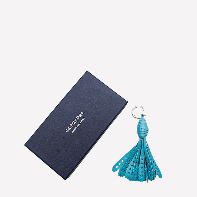 Maison Lipari GIOBAGNARA Cometa Keyring Nappa: Turquoise  GIOBAGNARA.