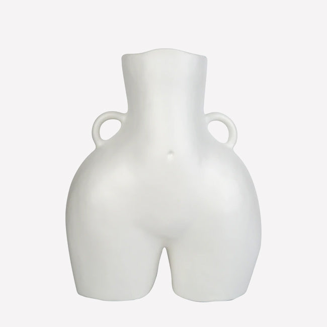 Maison Lipari Love Handles Vase - Matte White  ANISSA KERMICHE.