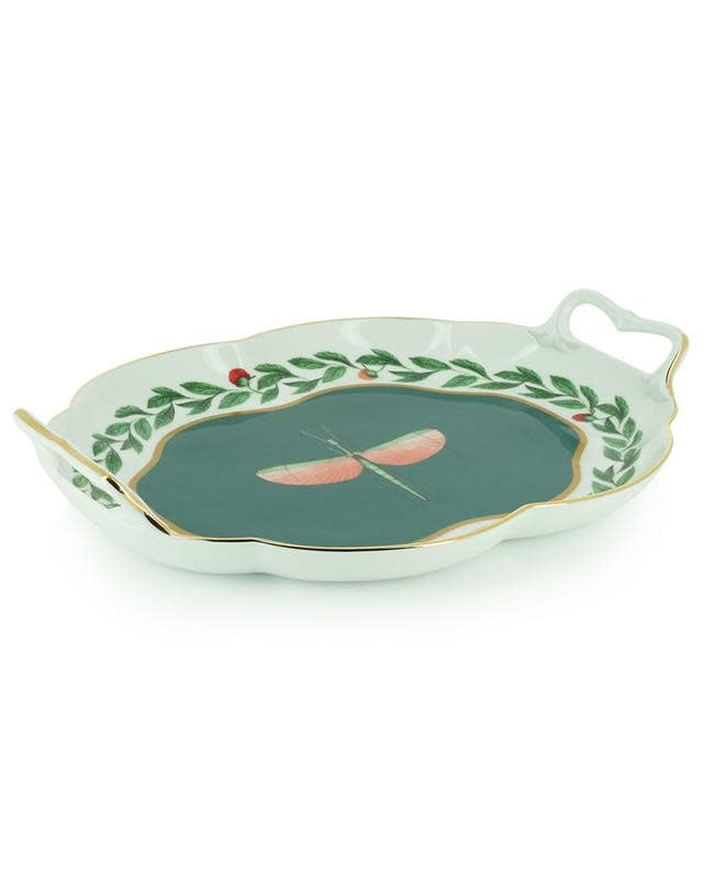 Maison Lipari LA DOUBLE J Tea For Two Tray | Porcelain | Libellula | 32x23.5 cm  LA DOUBLE J.