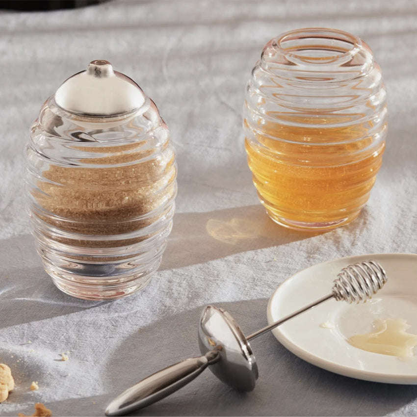 Alessi | Honey Jar with Lid & Drizzling Spoon