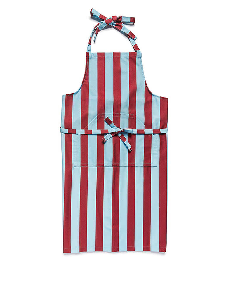 Maison Lipari LA DOUBLE J Apron | Cotton Daytona | Riga Bordeaux & Azzurro  LA DOUBLE J.