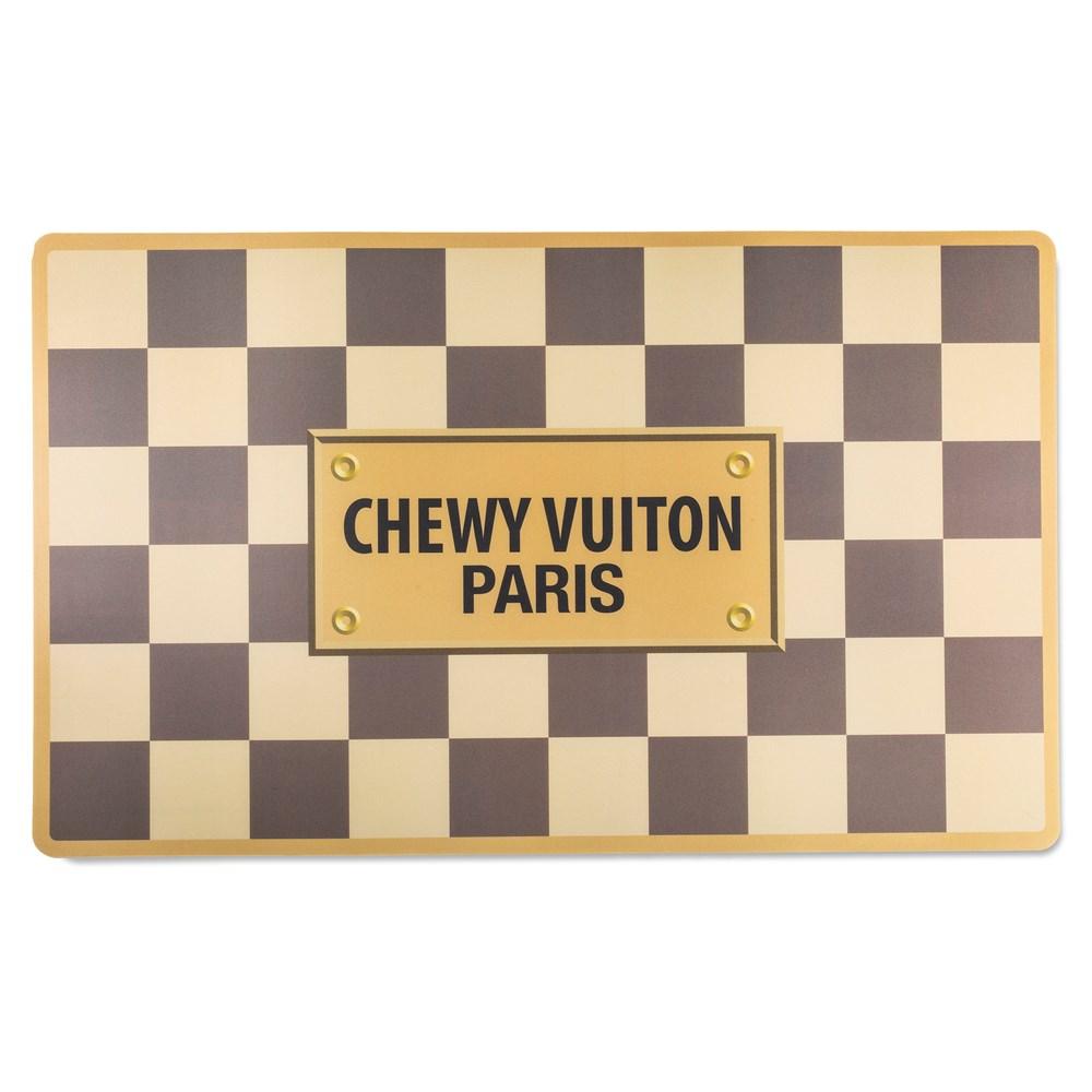 Maison Lipari Checker Chewy Vuiton Dog Floor Mat - Brown  HAUTE DIGGITY DOG.