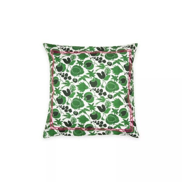 Maison Lipari LA DOUBLE J Cushion | Cotone Liverpool | Wildbird Verde | 50x50 cm  LA DOUBLE J.