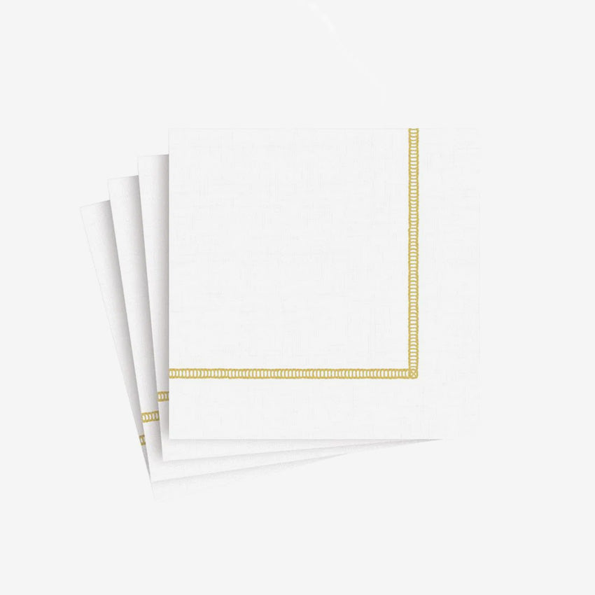 Caspari | Hemstitch Script Napkin