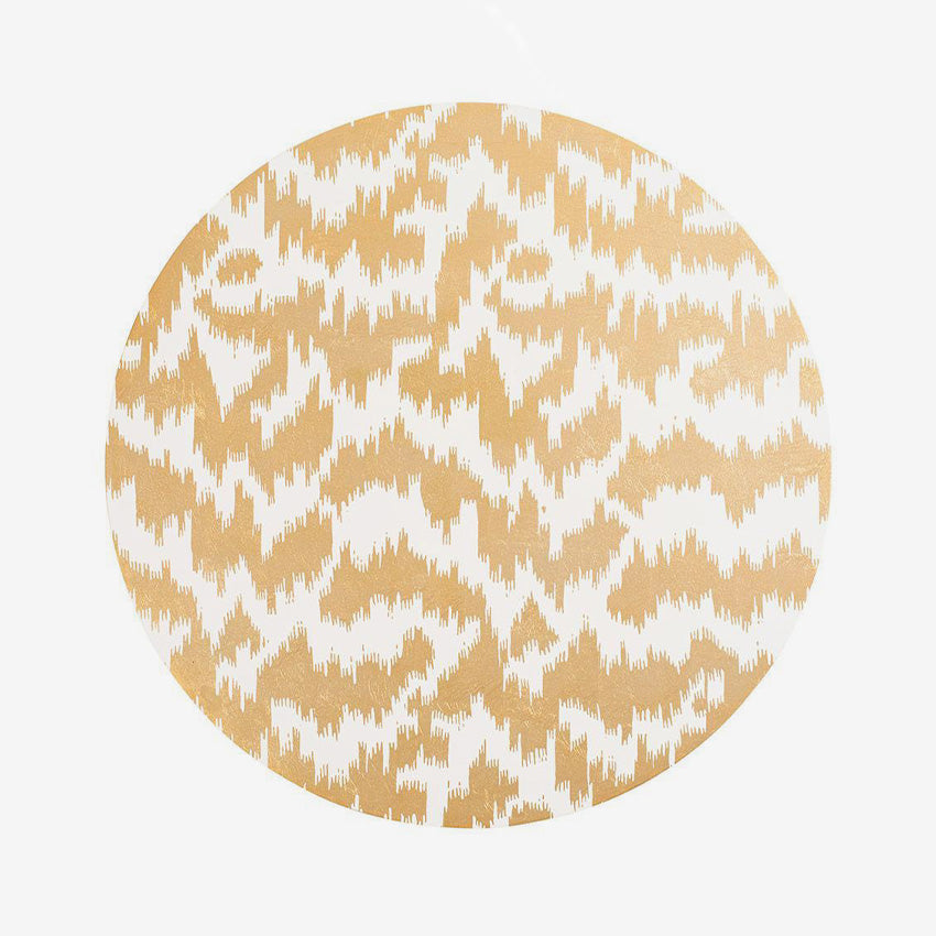 Caspari | Modern Moire Gold Placemat Round