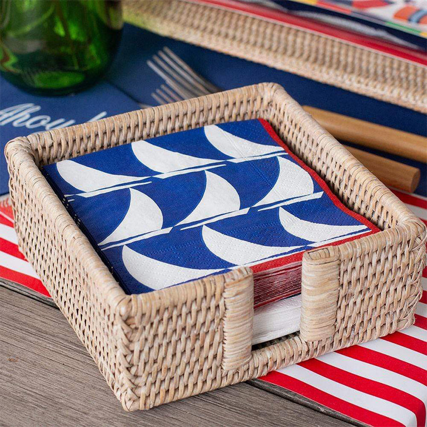 Caspari | Rattan Napkin Holder