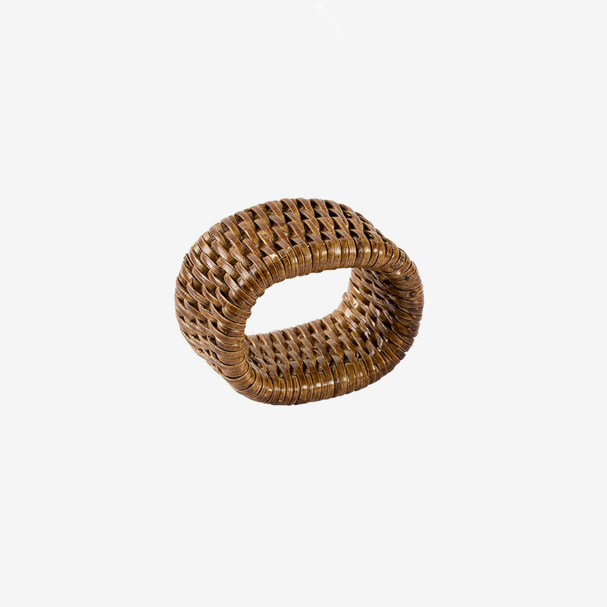 Caspari | Rattan Napkin Ring in Dark Natural