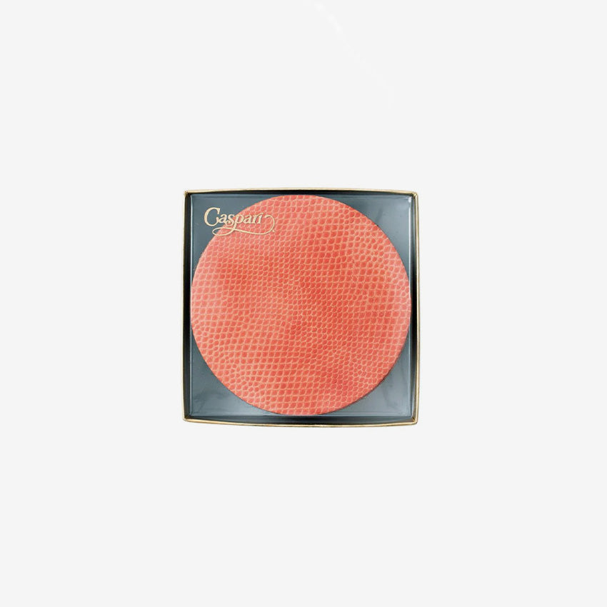 Caspari | Snakeskin Felt-backed Round Coasters