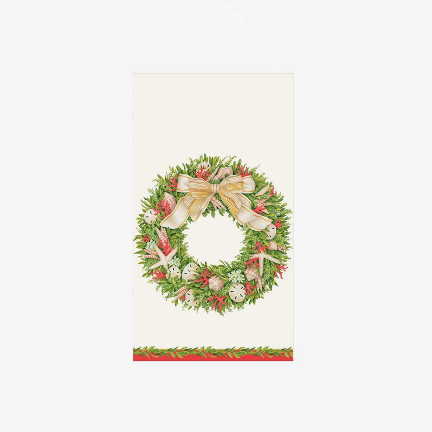 Caspari | Shell Wreath Napkin