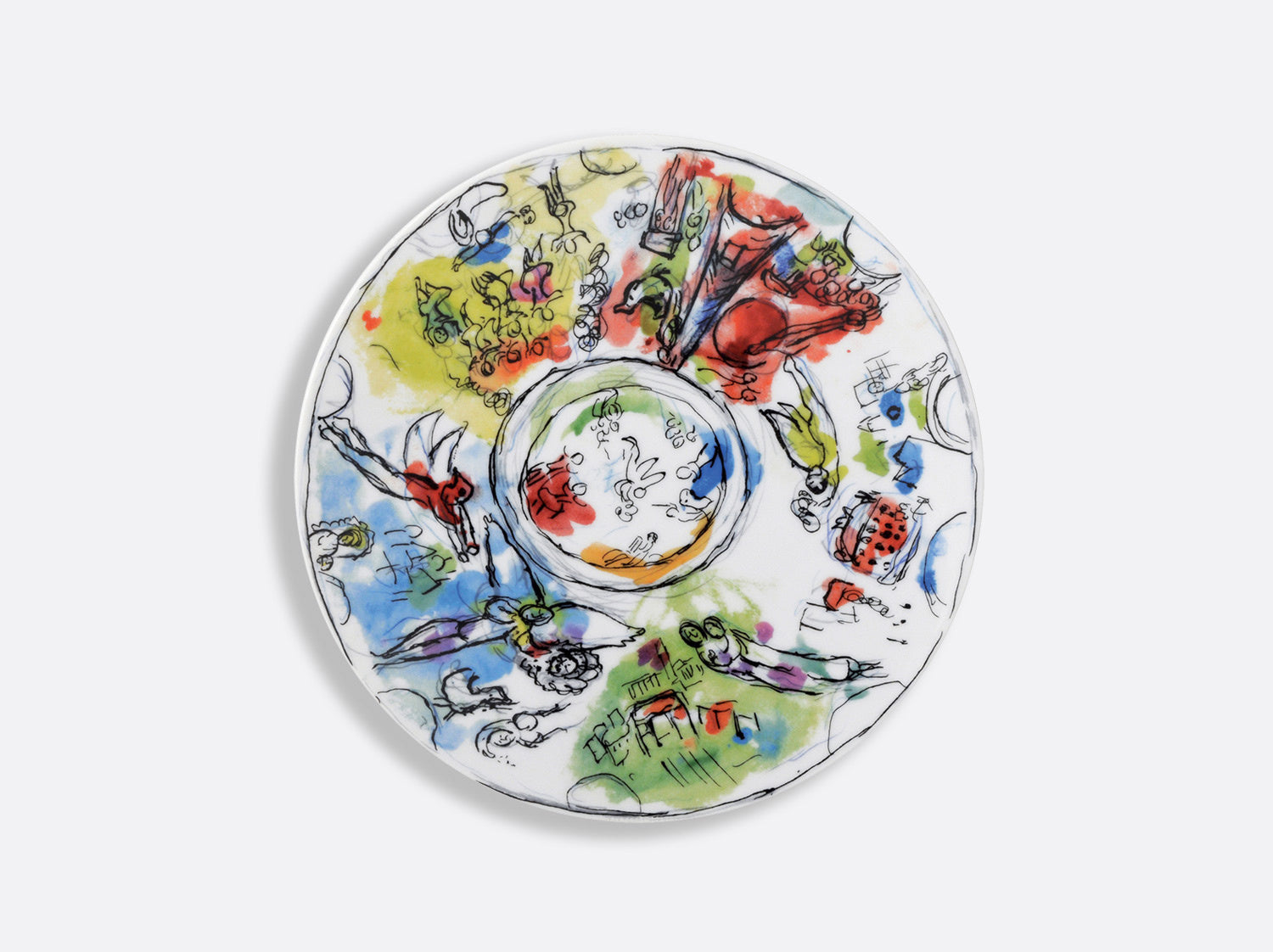 Maison Lipari Marc Chagall Set Of 6 Assorted Coupe Salad Plates-8.3In  BERNARDAUD.