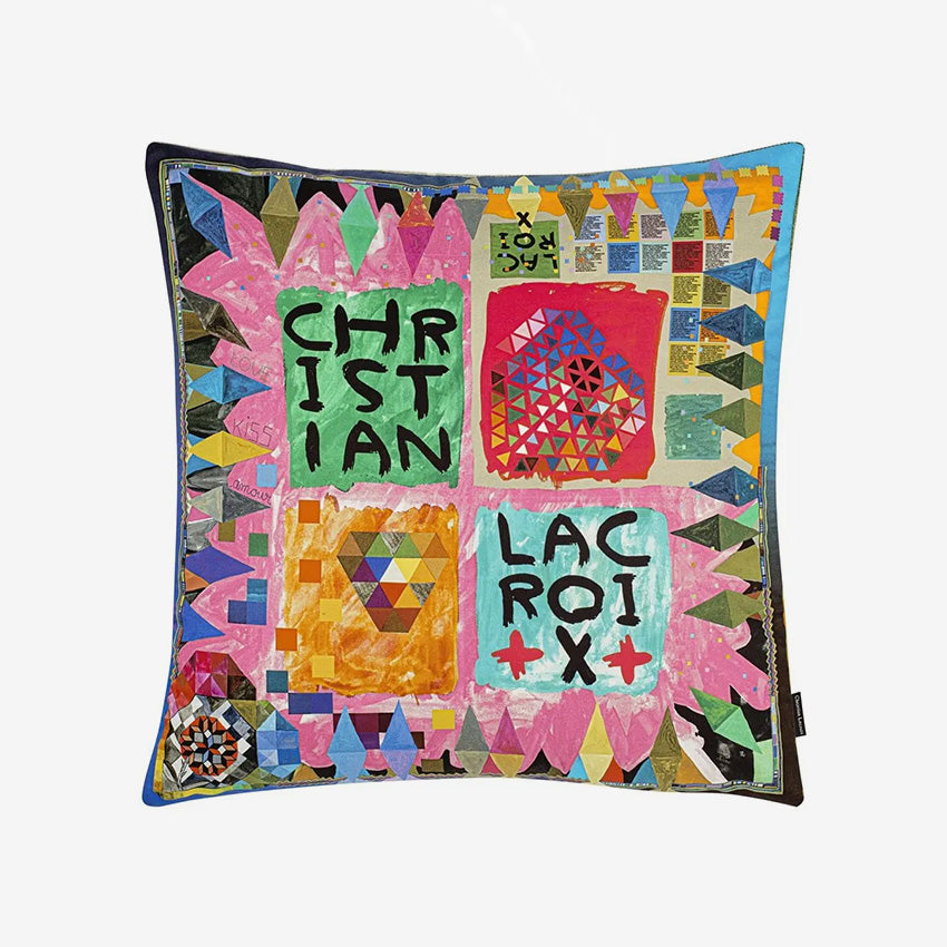 Christian Lacroix | Arlecchino Wood Decorative Cushion - Multicolor