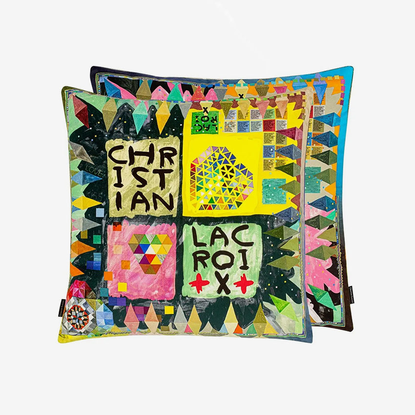 Christian Lacroix | Arlecchino Wood Decorative Cushion - Multicolor