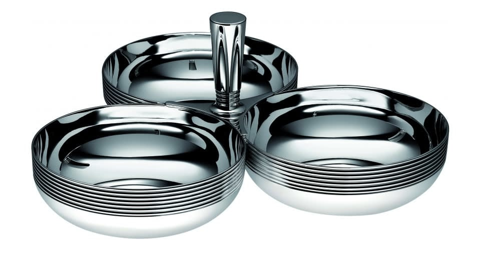 Maison Lipari K + T Set of 3 Silver Plated Metal Cups Each 4 1/2 '' - 11.5 cm  CHRISTOFLE.