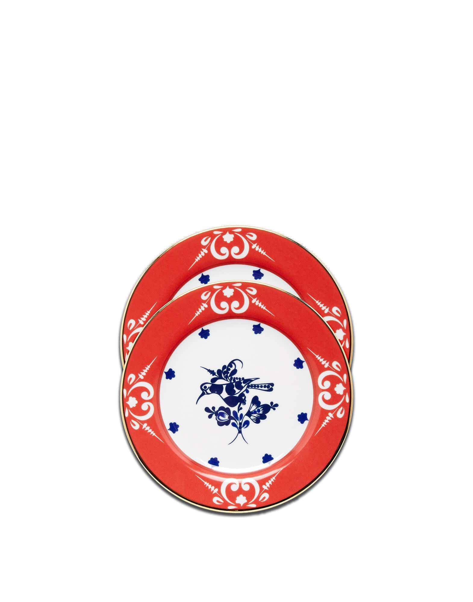 Maison Lipari LA DOUBLE J Dessert Plates Set of 2 | Porcelain | Migg | 20x20 cm  LA DOUBLE J.