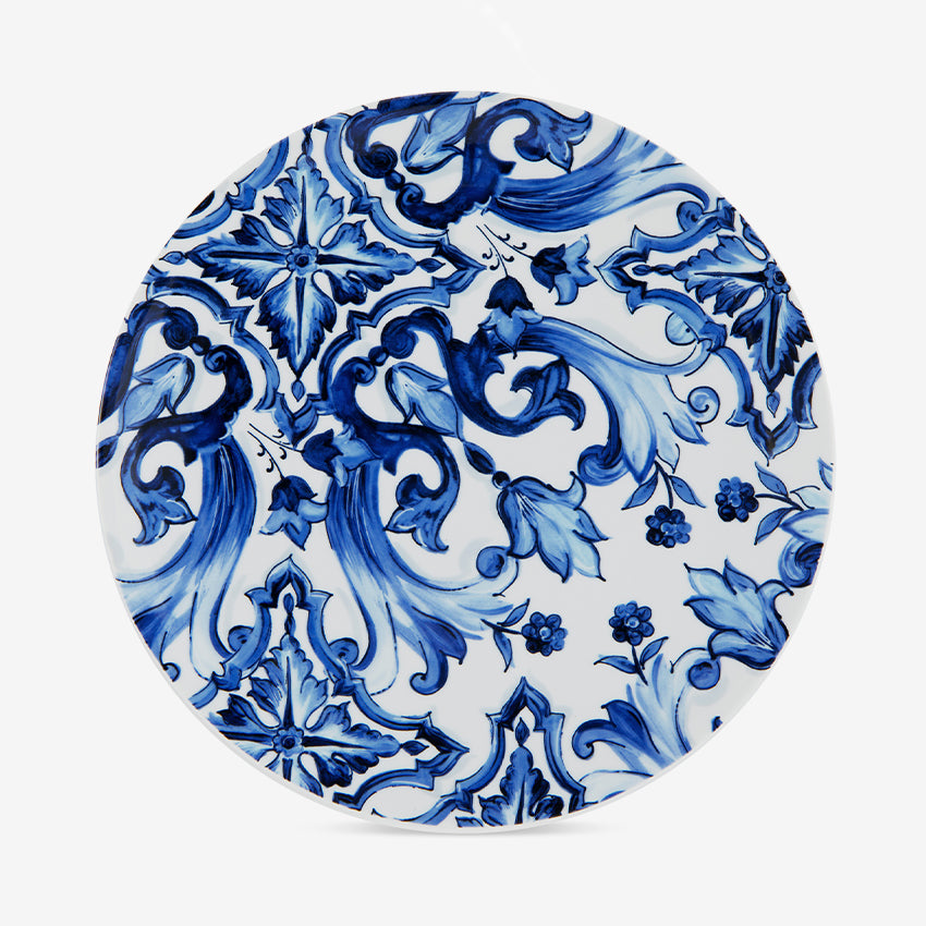 Dolce & GabbanaCasa | Blue Mediterraneo Fiore Foglie Charger Plate