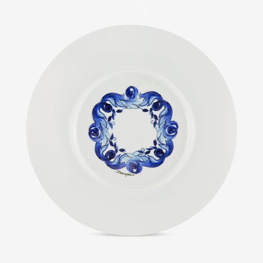 Dolce & GabbanaCasa | Bleu Mediterraneo Fiore Foglie Assiette de charge