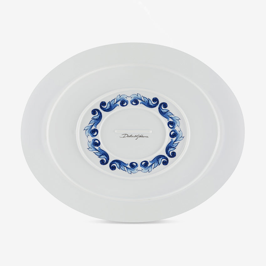 Dolce & Gabbana Casa | Blue Mediterraneo Fiore Assiette de service ovale