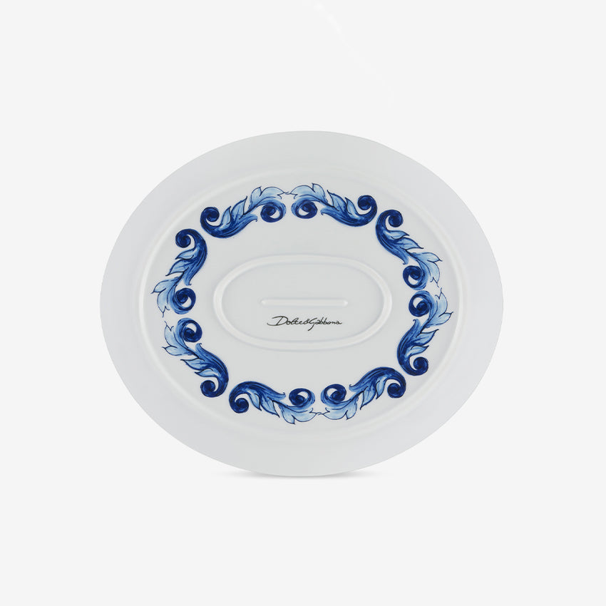 Dolce & Gabbana Casa | Blue Mediterraneo Fiore Assiette de service ovale