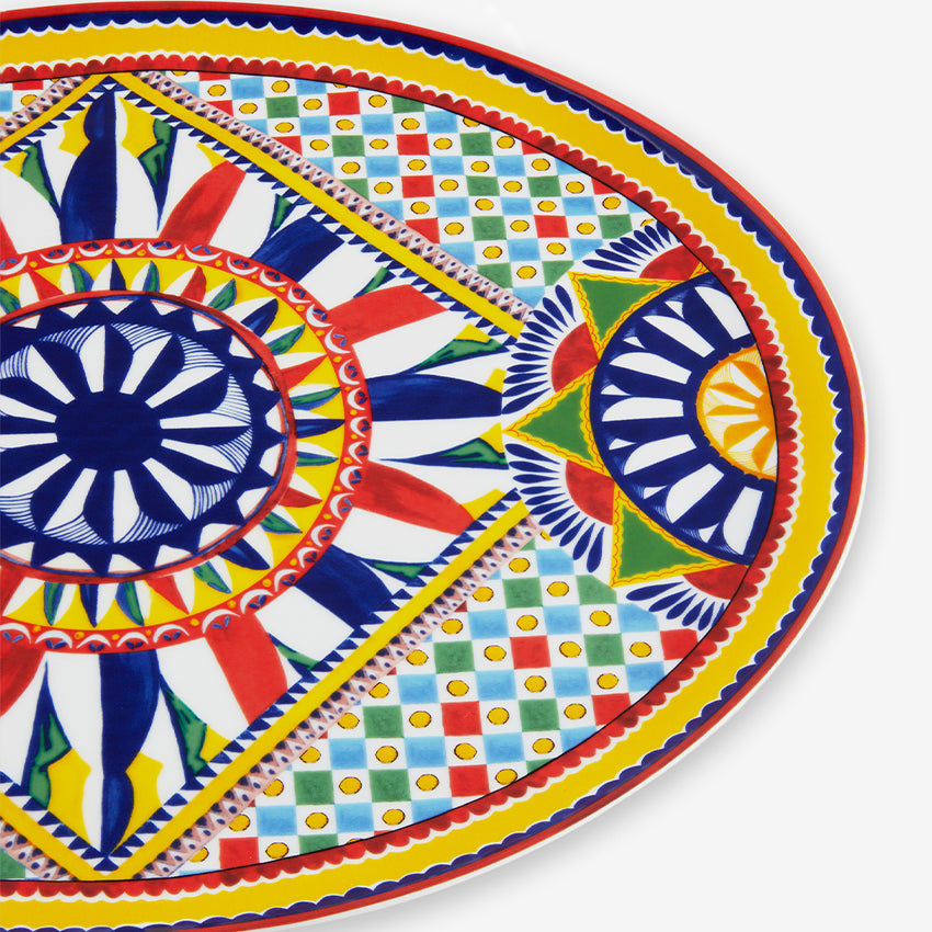 Dolce & Gabbana Casa | Carretto Medium Oval Serving Plate