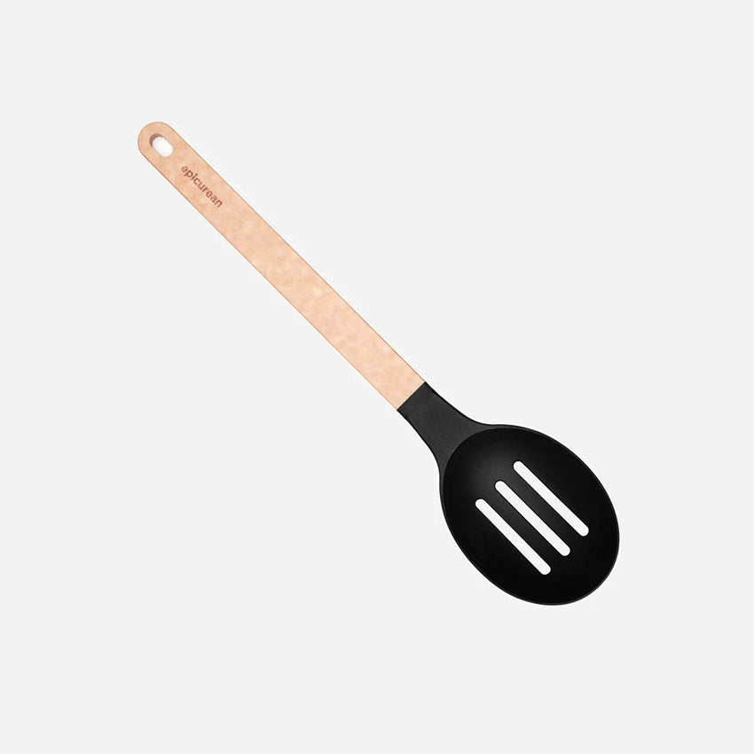 Epicurean | Gourmet Series Nylon Slotted Spoon- Natural/ Slate