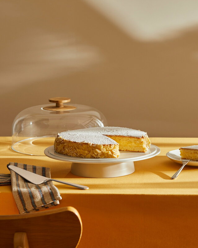 Alessi | Mattina Cake Stand with Dome - Warm Grey